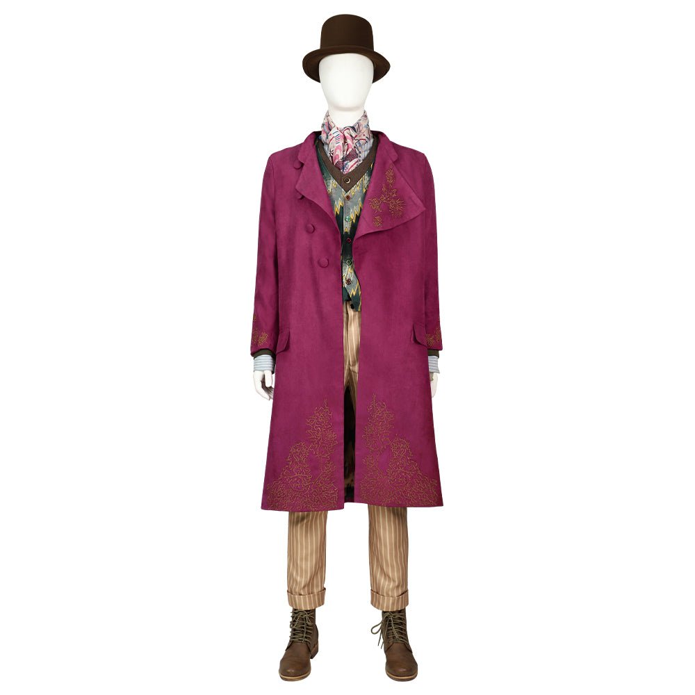 Costume Cosplay Willy Wonka - Inspiré de Timothée Chalamet (2023)