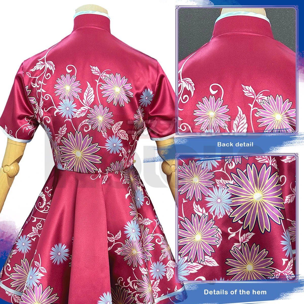 OSHI NO KO Anime Ruby Hoshino Cosplay Costume Cheongsam Robe Mignonne Accessoire Cheveux Cadeau Fête Halloween Noël