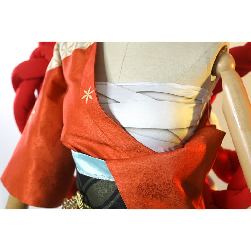 Costume Cosplay Yoimiya Kimono avec Perruque | Tenue Genshin Impact