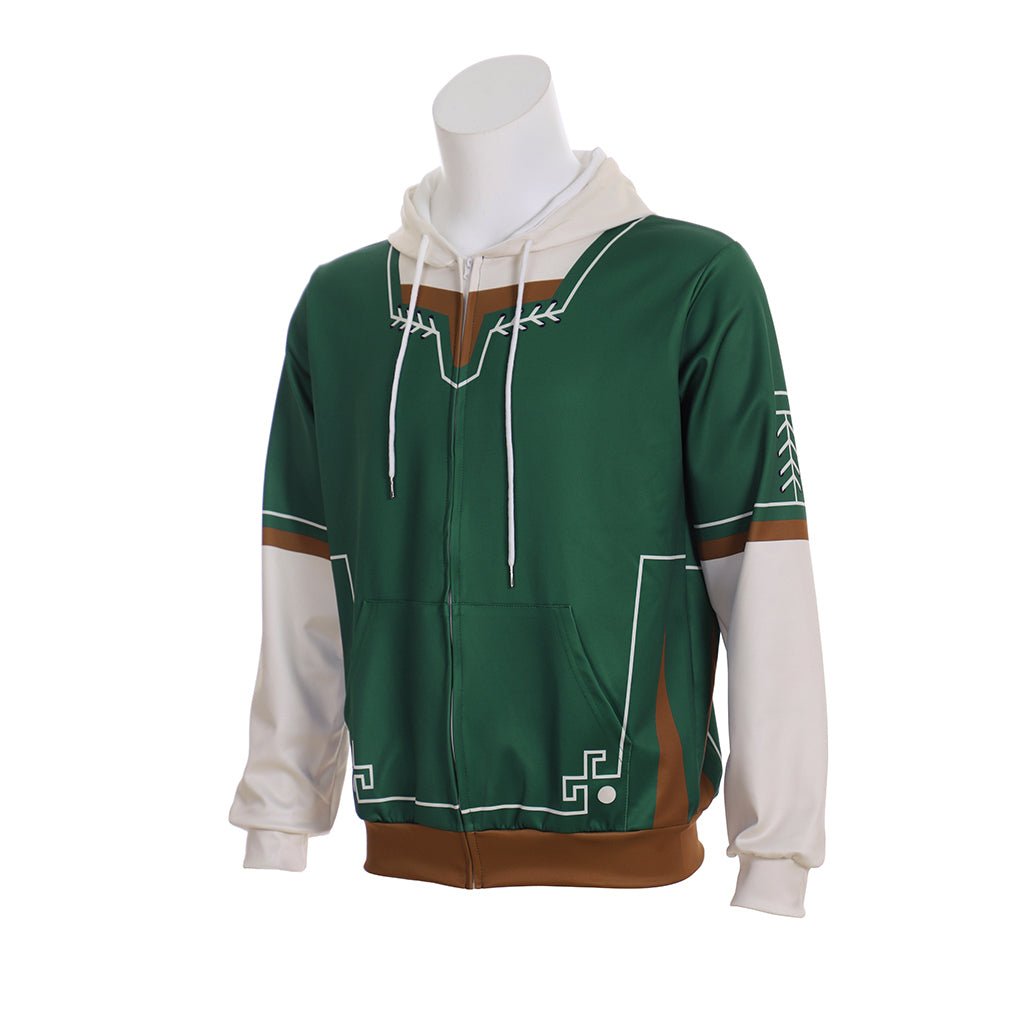 Veste à capuche zippée cosplay Legend Zelda Link pour les passionnés de jeux