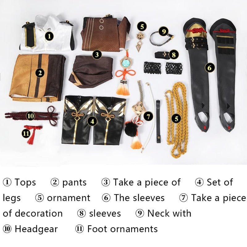 Costume Cosplay Genshin Impact Shikanoin Heizou pour Adultes