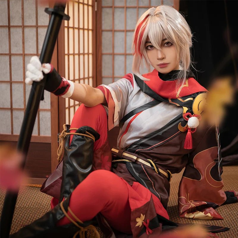 Costume Cosplay Kaedehara Kazuha Genshin Impact Kiryu Kazuha - Ensemble Complet pour Hommes