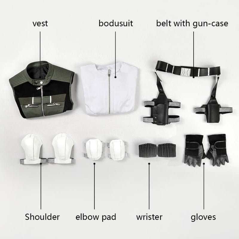 Costume Cosplay Black Widow Yelena Belova - Combinaison Tenue Femme pour Halloween et Événements