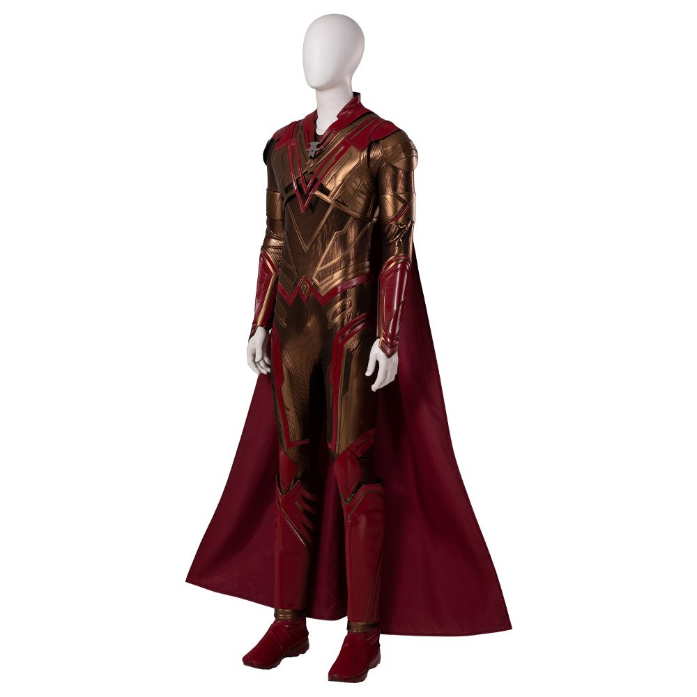 Costume Cosplay Adam Warlock Gardiens de la Galaxie Vol. 3 - Combinaison Imprimée avec Armure Rouge pour Hommes