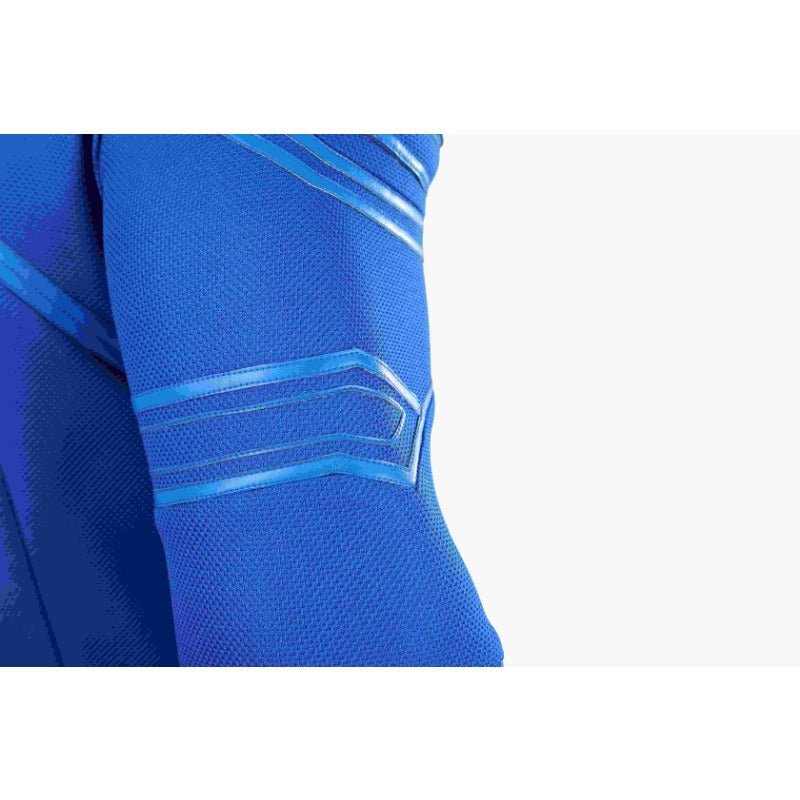 Costume Cosplay Superhero Legacy Clark Kent - Combinaison Zentai Bleue avec Cape Rouge