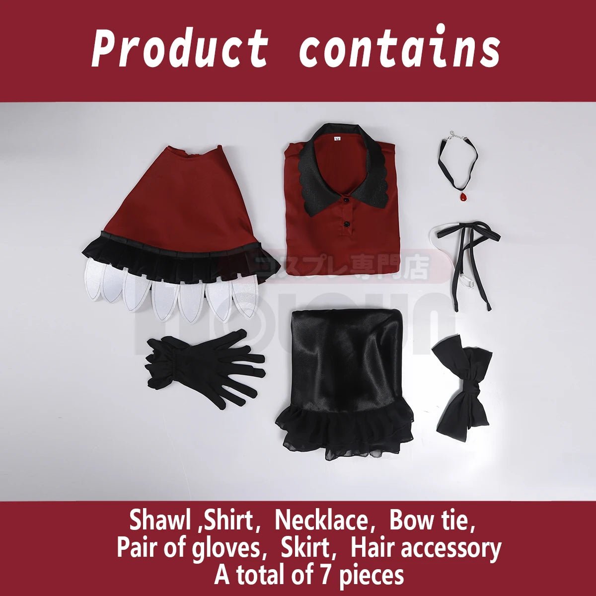 Costume Cosplay Ruby Hoshino Oshi no Ko - Perruque, Chemise, Châle