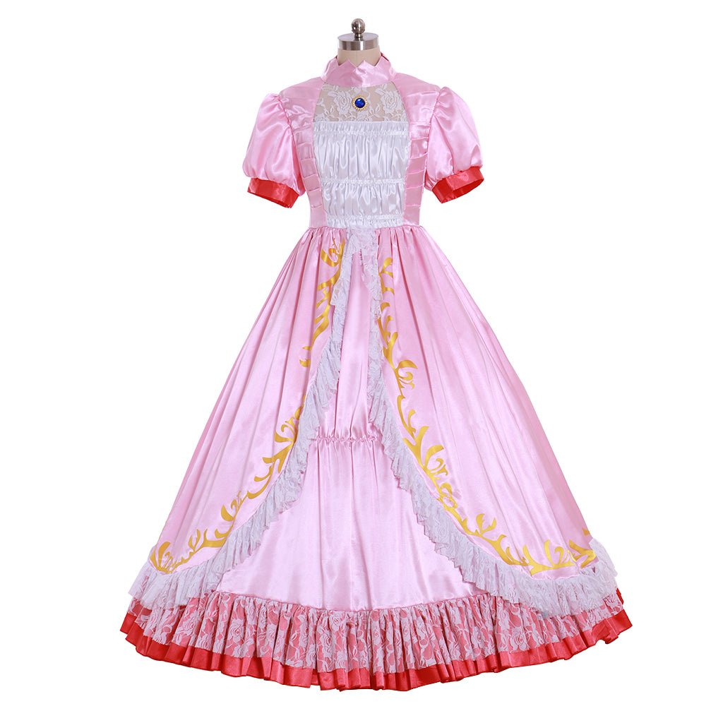 Costume Cosplay Princesse Peach | Robe de Bal pour Femme pour Halloween et Fêtes Cosplay
