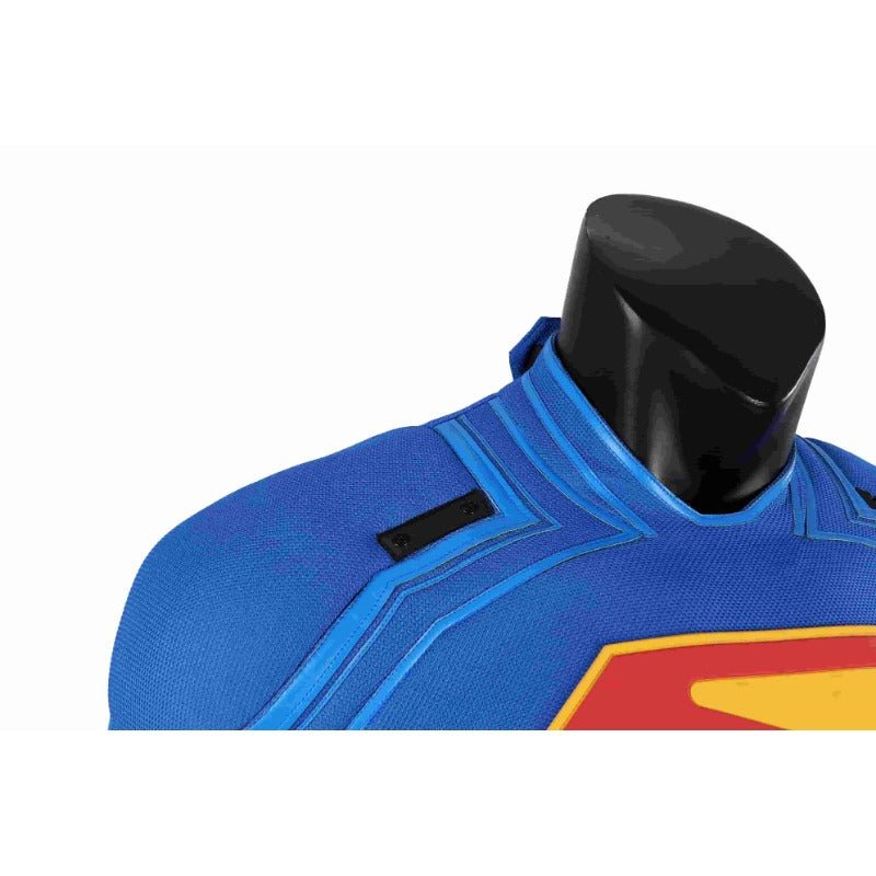 Costume Cosplay Superhero Legacy Clark Kent - Combinaison Zentai Bleue avec Cape Rouge