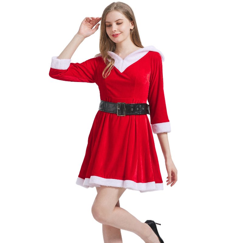 Nouveau costume médiéval de Noël, robe à thème de fête, tenue de Noël pour performances COS