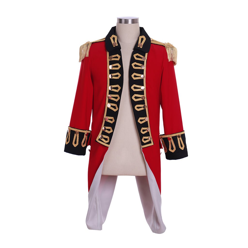 Manteau Prince Victorien Rouge Hamilton – Veste d'Uniforme Militaire Royal