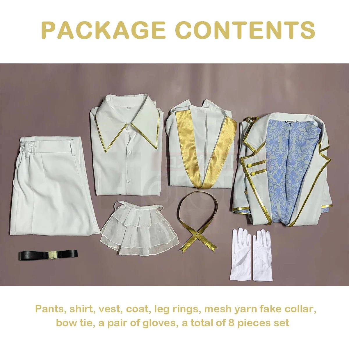 Costume Cosplay NAGI de Blue Lock - Série Anges et Démons - Perruque, Uniforme Blanc