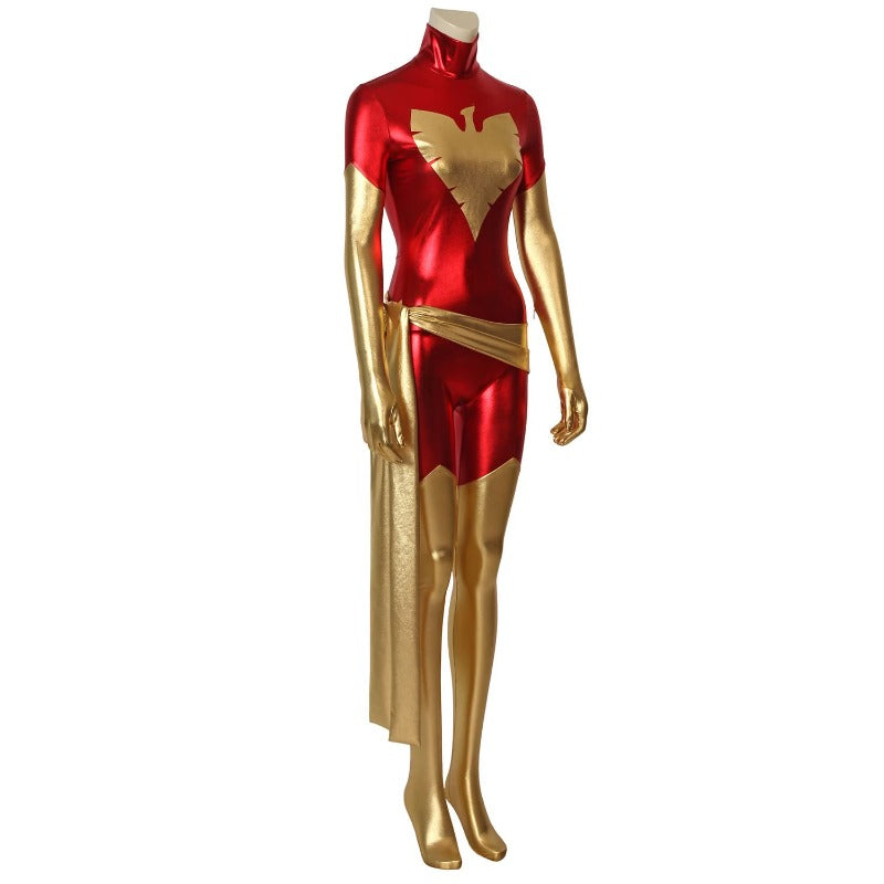 Costume Cosplay Jean Grey Dark Phoenix - X-Men Combinaison Rouge Spandex