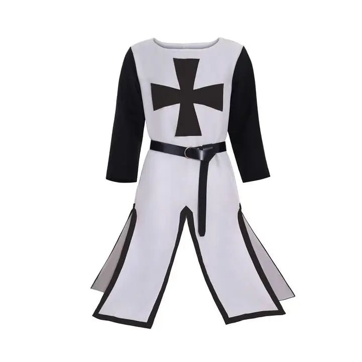 Costume de Chevalier Médiéval Renaissance - Tabard Hospitaller et Surcot pour Hommes
