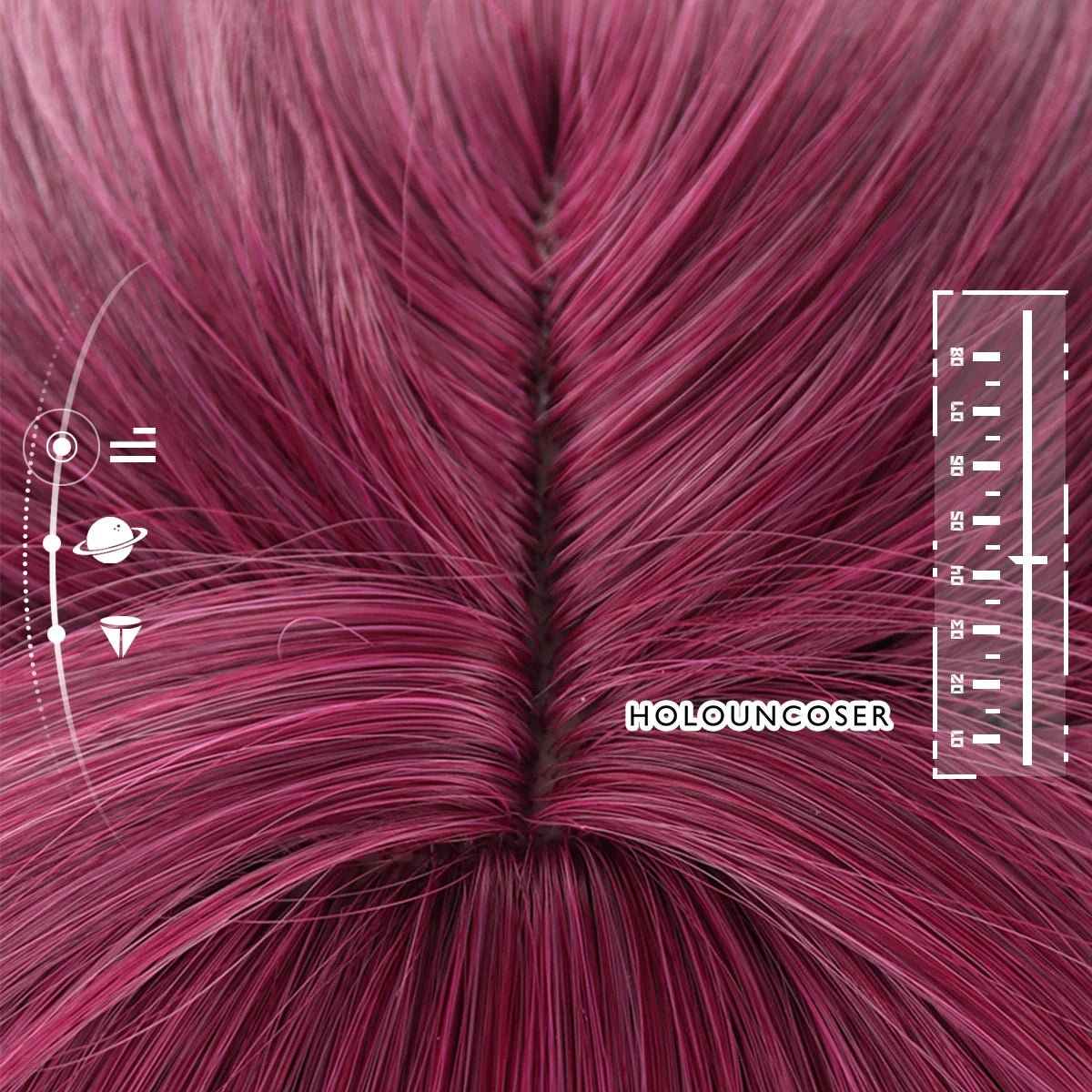 Perruque Cosplay Kafka Honkai Star Rail Résistance à la Chaleur Fibre Synthétique Taille Adjustable Halloween Noël Fête