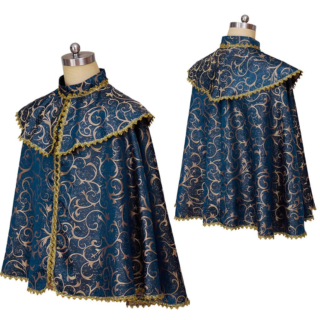 Cape Noble Médiévale Renaissance pour Prince & Nobles - Unisexe Luxe Vintage | L'AniMirage Costume