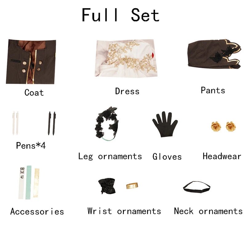 Costume Cosplay Himeko Jeu Honkai Star Rail - Robe de Soirée Femme pour Fête Halloween Carnaval