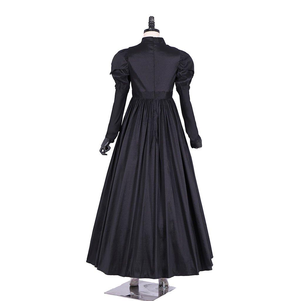 Robe Cosplay Hamilton Eliza | Robe de Bal Noire en Satin pour Femme Adulte | Costume Personnalisé
