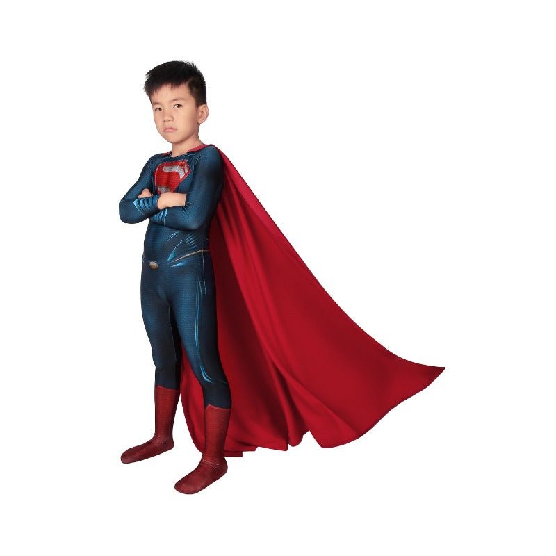 Costume Superman Cosplay Enfant - Clark Kent Homme d'Acier 3D Imprimé Main