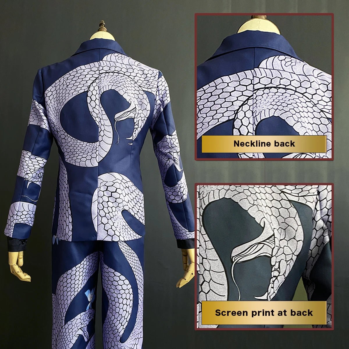 Costume Cosplay Tokyo Revengers Rindo Haitani Combinaison Serpent Violet