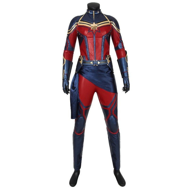 Costume Cosplay Captain Marvel Endgame - Combinaison avec Chaussures - Tenue Héros Avengers 4