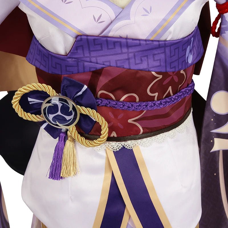 Costume Cosplay Genshin Impact Baal Raiden Shogun Halloween pour Femme - Ensemble Complet