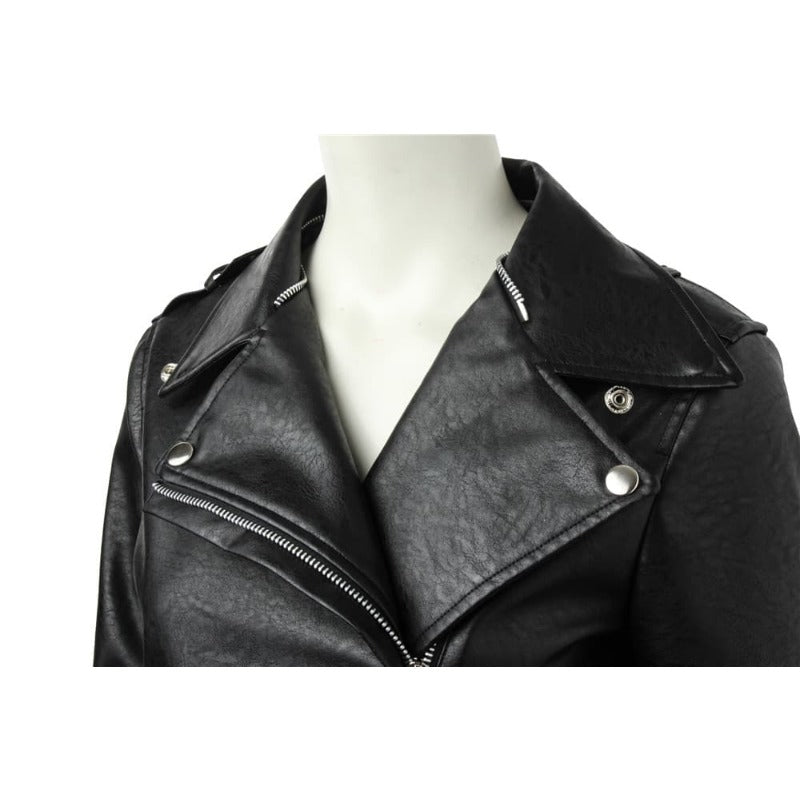 Veste Cosplay Jessica Jones - Costume Personnalisé en Cuir Noir pour Halloween et Fans de Série TV