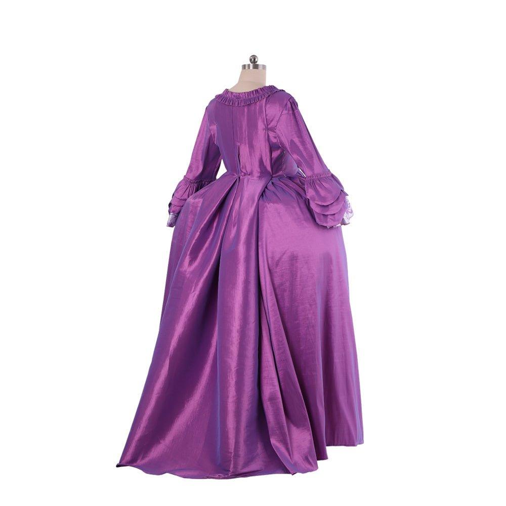 Robe Rococo Violet Brodé du 18e Siècle - Gown de la Série Médiévale de L'AniMirage