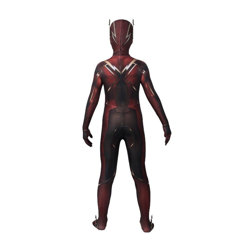 Costume Cosplay The Flash Barry Allen pour Enfant Halloween Combinaison Masque Impression 3D