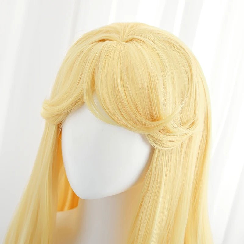 Perruque Cosplay LOL Lovestruck Lux 85cm Jaune Femme - Perruques Cosplay Résistantes à la Chaleur Cheveux Synthétiques