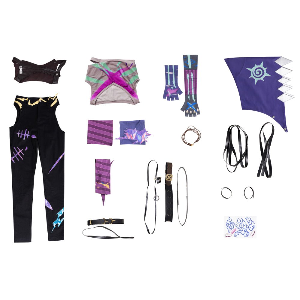 Costume Cosplay Arcane Jinx - Tenue Jinx de Double City Battle 2