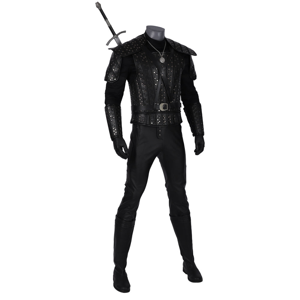 Costume Cosplay The Witcher Geralt de Rivia - Tenue de Jeu de Haute Qualité