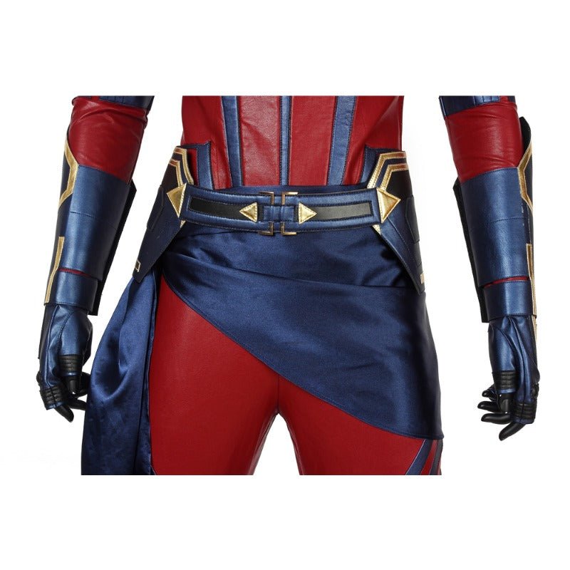 Costume Cosplay Captain Marvel Endgame - Combinaison avec Chaussures - Tenue Héros Avengers 4