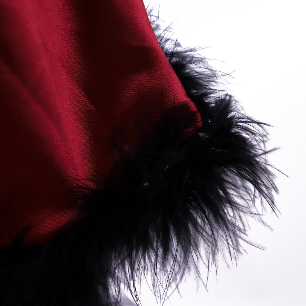 Pyjama Rétro Rouge Boudoir Nuptial pour Femmes - Robe de Soirée Élégante