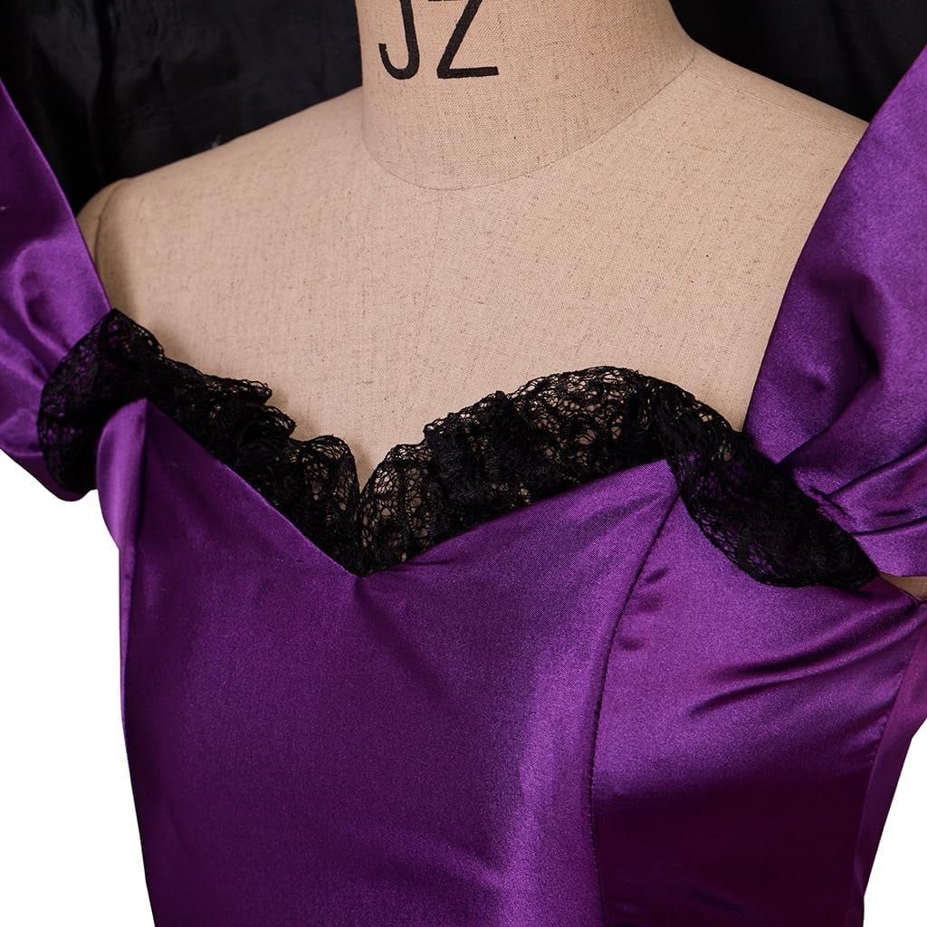 Costume de Dame à Barbe de Cirque pour Femmes - Robe Tutu Musicale Violette pour Cosplay Théâtral