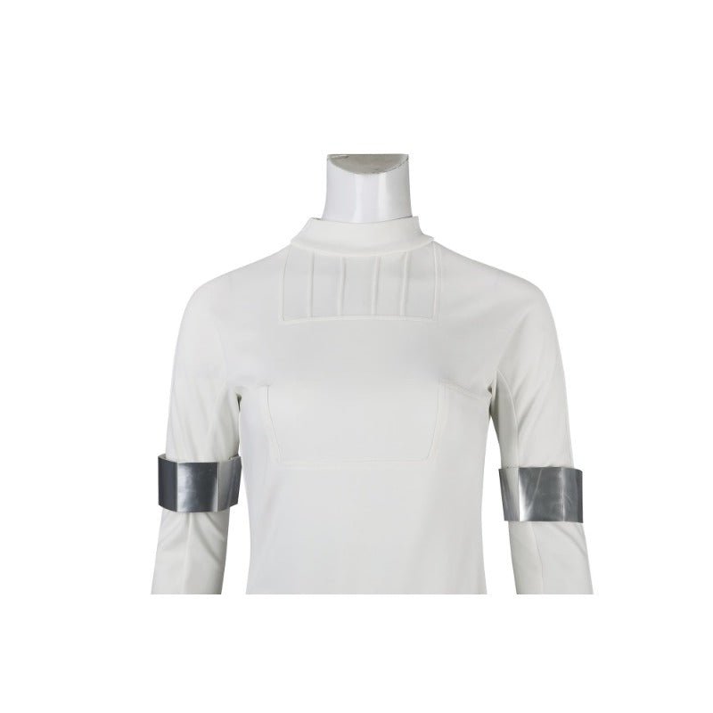 Costume Cosplay Reine Amidala Padmé - Tenue de Combat Blanche avec Cape pour Femmes