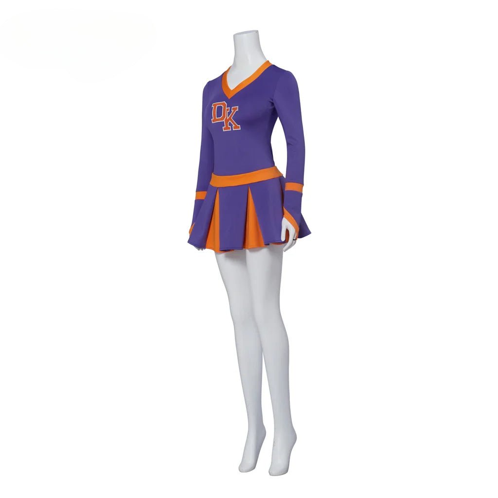 Costume Cosplay Cheerleader Jennifer Check Violet Tenue de Lycée pour Femmes
