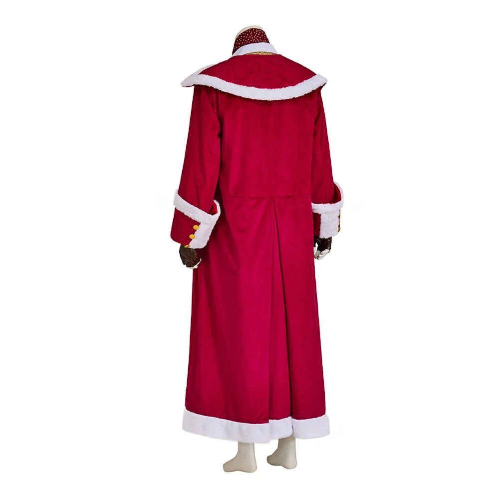 Costume Cosplay Santa Claus Médieval - Veste en Velours Rouge Ensemble Complet
