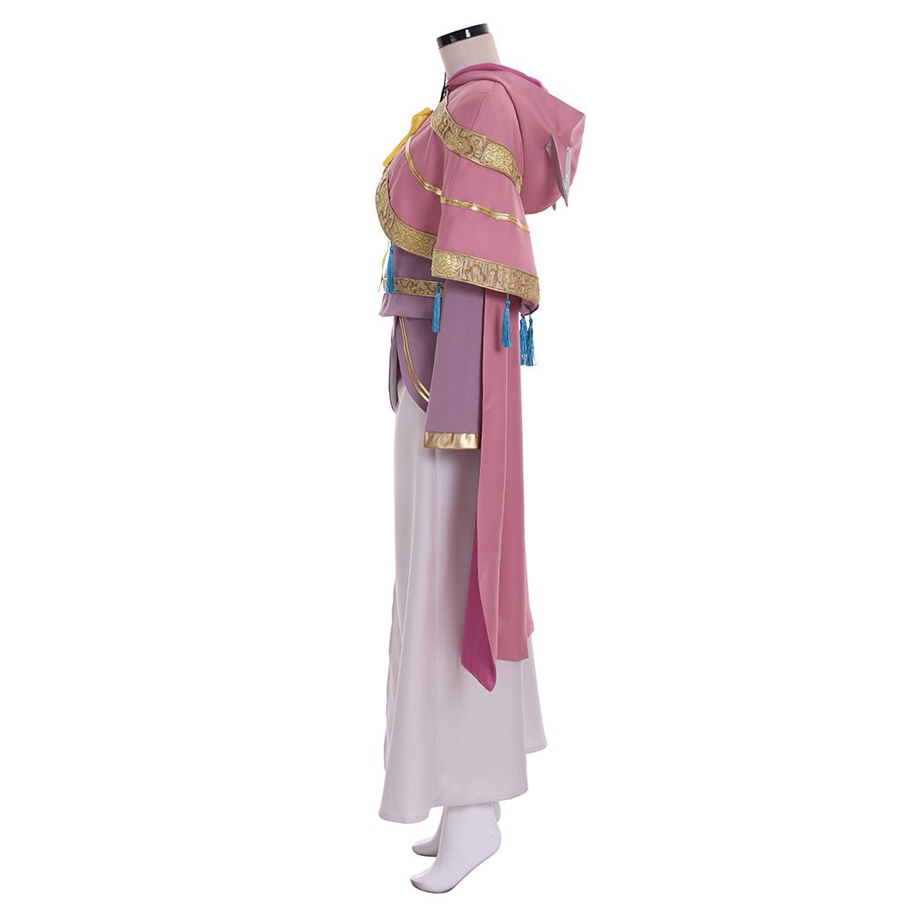 Costume Cosplay Ava de Kingdom Hearts III - Robe à Capuche Rose avec Jupe pour Femmes