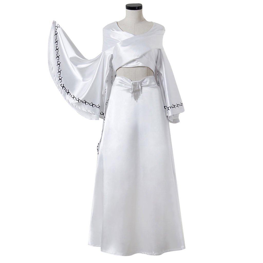 Costume Cosplay Padme Amidala Haut Crop et Jupe Blanche