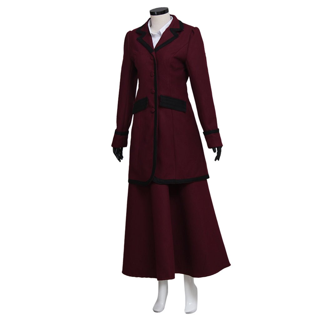 Costume Cosplay Missy Maîtresse de Doctor Who - Ensemble Veste, Jupe et Chemise