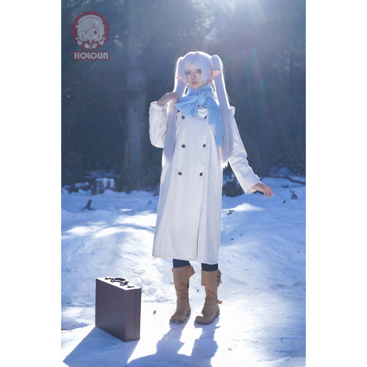Costume Cosplay Frieren Au-Delà du Voyage Manteau d'Hiver Robe Perruque