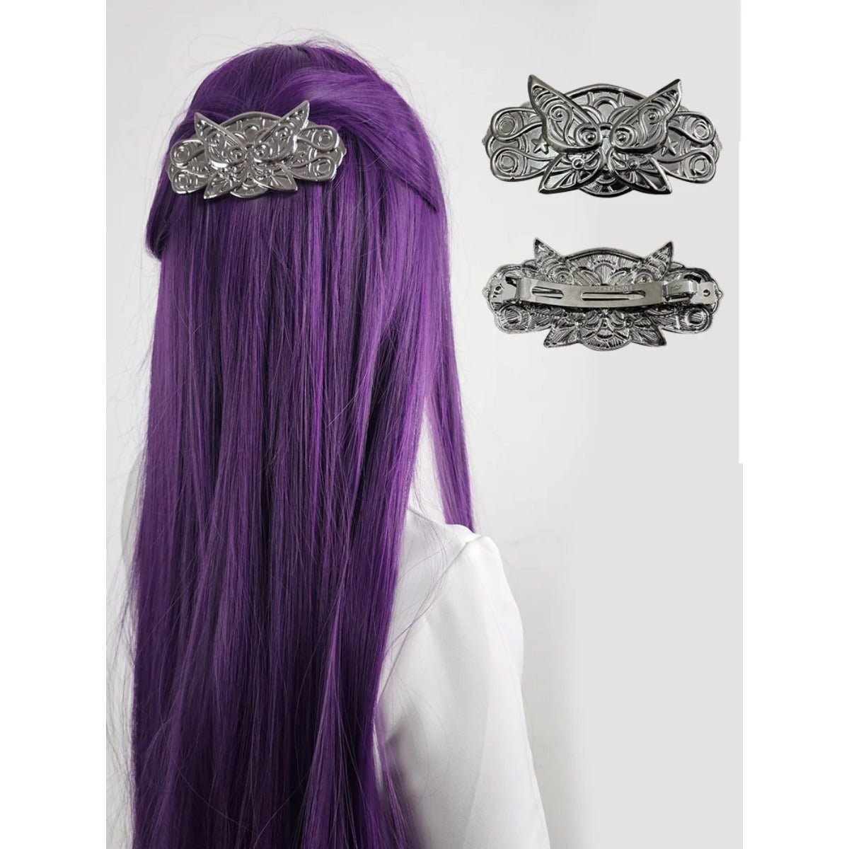 Perruque Cosplay Longue Violette pour Frieren Anime Au-Delà du Voyage Accessoire en Fibre Synthétique Taille Adjustable