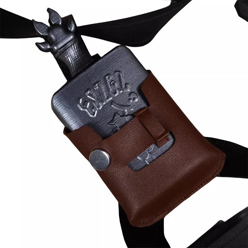 Costume Cosplay Honkai Star Rail Gallagher Officier de Sécurité Homme Tenue Fête Halloween avec Bouteille de Vin