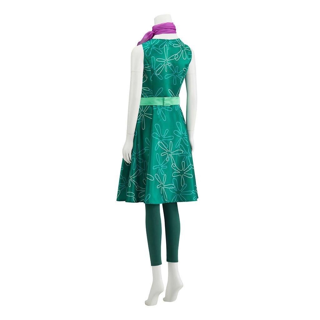 Costume Cosplay Dégoût | Robe Verte pour Femmes | Costume de Fête d'Halloween