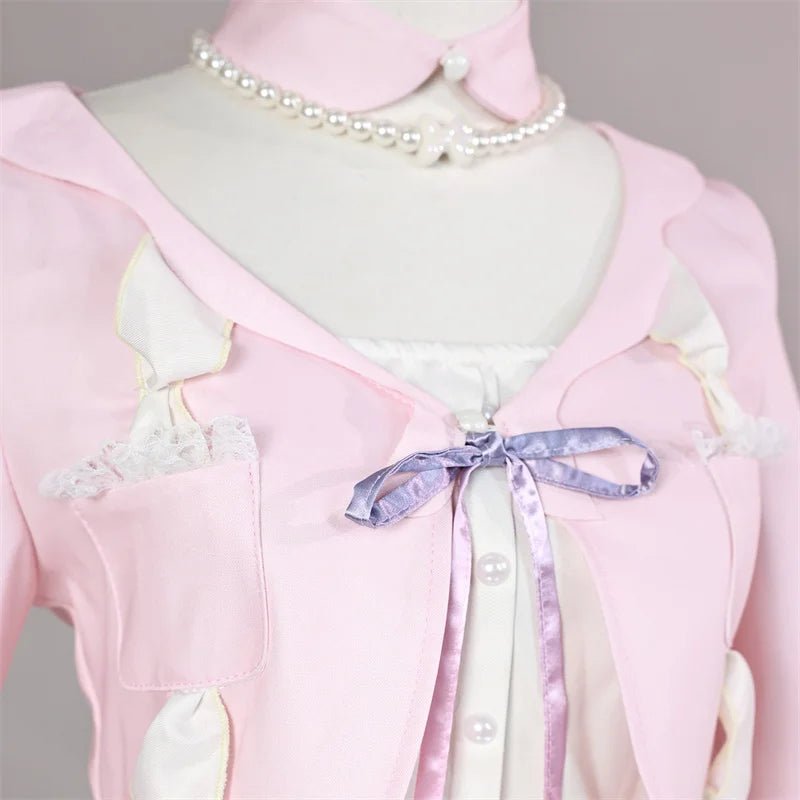 Costume Cosplay Genshin Impact Sangonomiya Kokomi Nouveau Style - Robe Manteau Rose pour Femmes