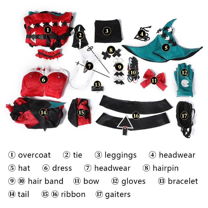 Costume Cosplay Arknights Skadi 2ème Anniversaire pour Femme