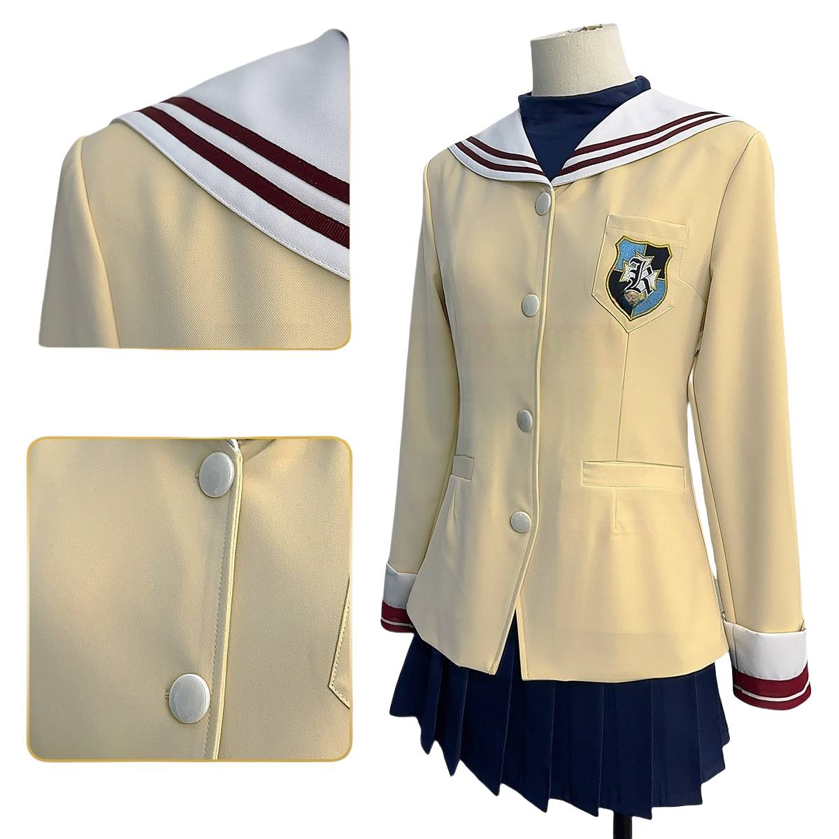 Costumes Cosplay CLANNAD Nagisa Furukawa et Kyou Fujibayashi