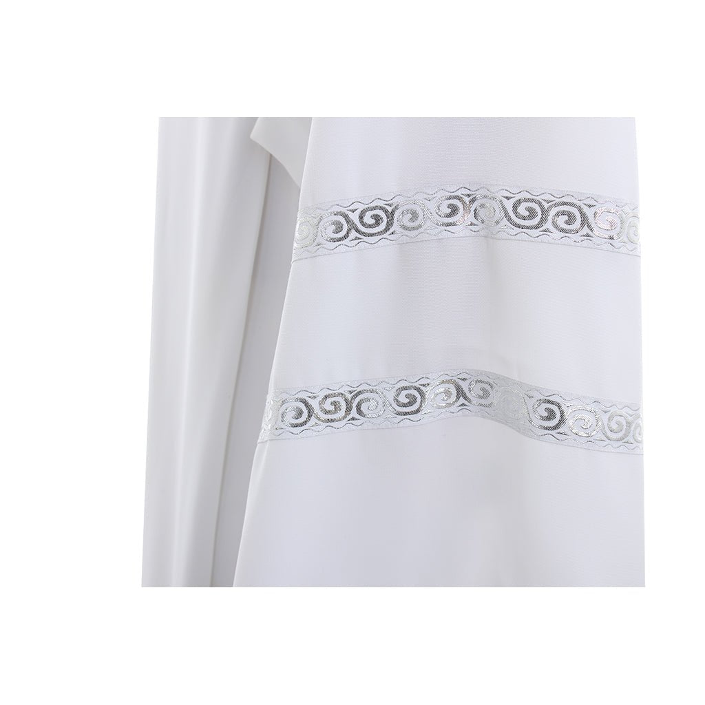 Costume de Cosplay de Chasuble Traditionnelle de Prêtre Catholique - Vestements de Clergé ALB Brodés