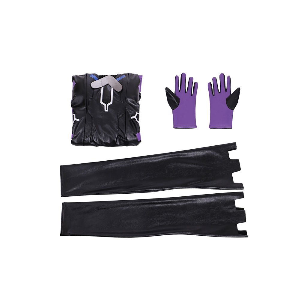 Costume Cosplay Nepgear - Combinaison Cuir Noir et Violet pour Femmes | Soeur Violette