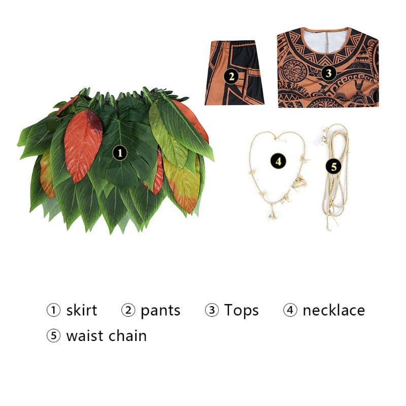 Costume Cosplay Maui de Moana pour Adultes – Idéal pour Halloween et Fêtes
